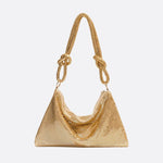 Mesh Shoulder Bag – Chic Party Evening Purse - in Gold | Arvea Bags