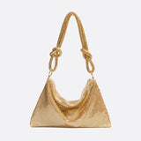 Mesh Shoulder Bag – Chic Party Evening Purse - in Gold | Arvea Bags