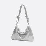 Mesh Shoulder Bag – Chic Party Evening Purse - in Silver | Arvea Bags