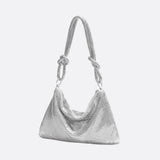 Mesh Shoulder Bag – Chic Party Evening Purse - in Silver | Arvea Bags