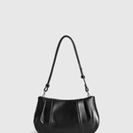 Mia | Classic Pleated Shoulder Bag – Timeless Elegance & Functionality - in Black | Arvea Bags