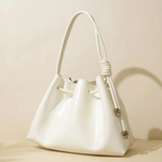 Mila | Luxe Caramel Leather Bucket Bag – Chic & Spacious - in Beige | Arvea Bags