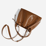 Mila | Luxe Caramel Leather Bucket Bag – Chic & Spacious - in Black | Arvea Bags