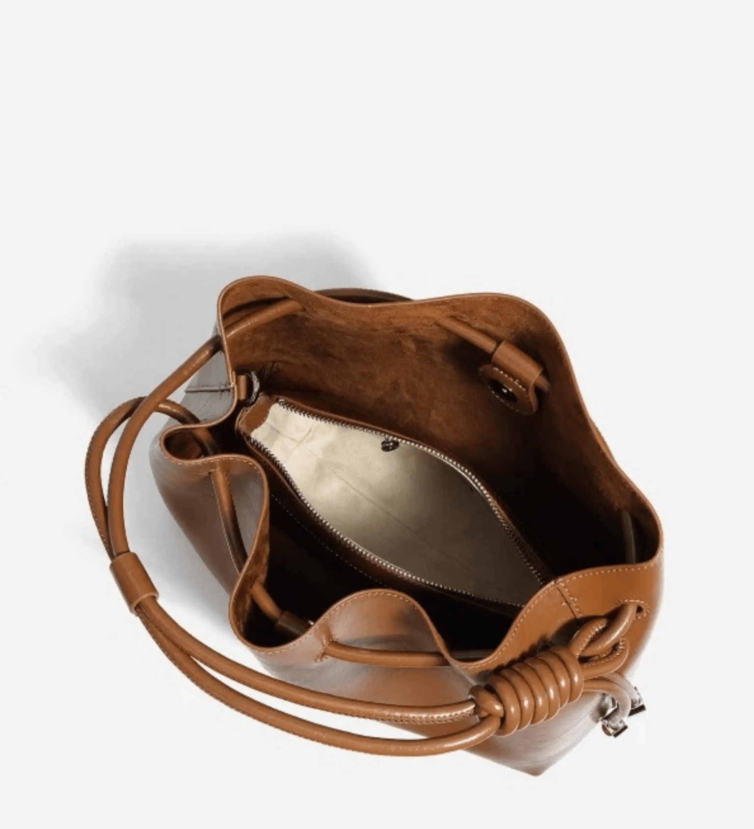 Mila | Luxe Caramel Leather Bucket Bag – Chic & Spacious - in Black | Arvea Bags