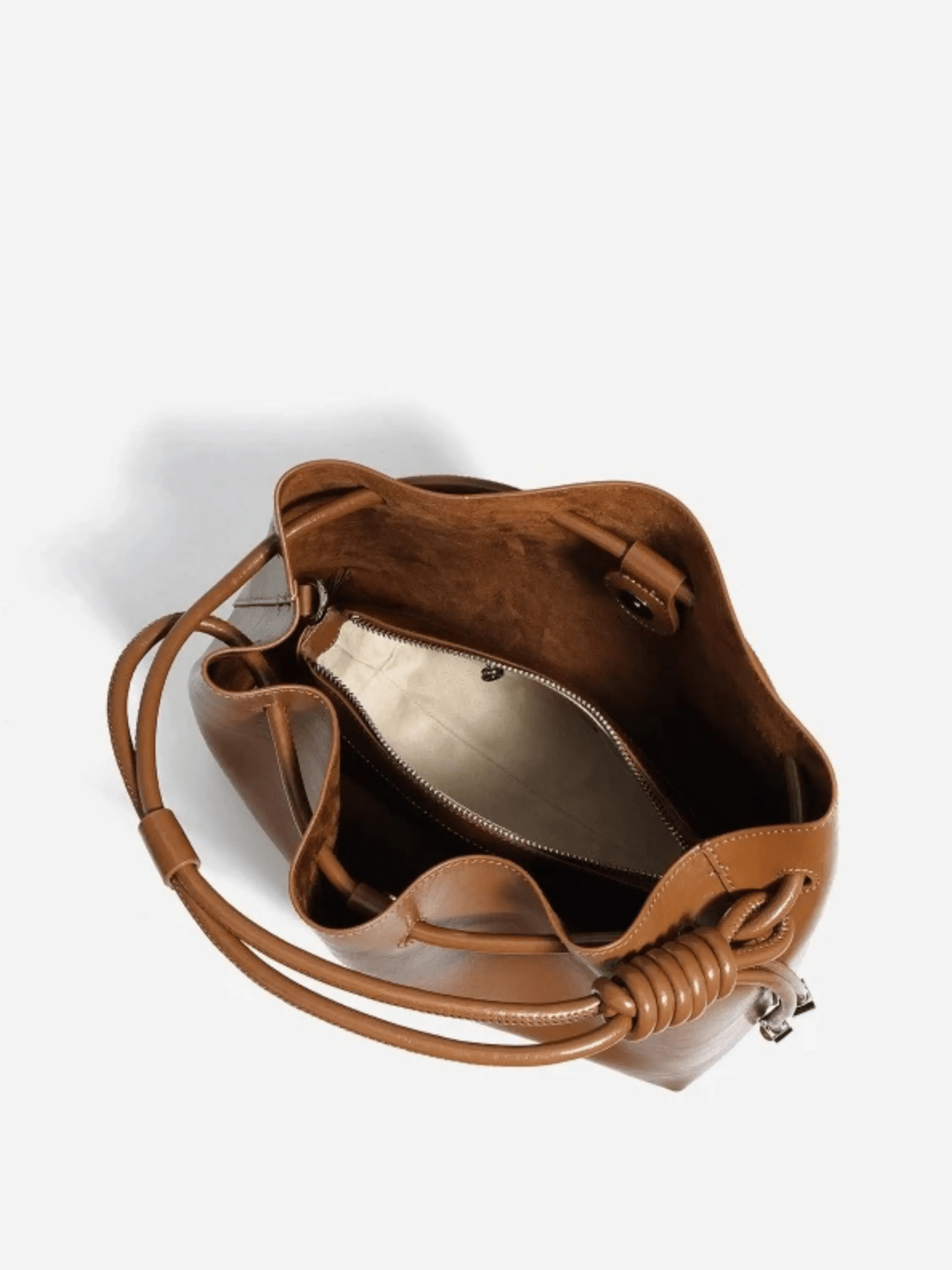 Mila | Luxe Caramel Leather Bucket Bag – Chic & Spacious - in Black | Arvea Bags