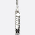 Mini chain - link bag with square metallic plates - in Silver | Arvea Bags
