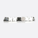 Mini chain - link bag with square metallic plates - in Silver | Arvea Bags