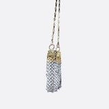 Mini Sequin Phone Bag – Party Chain Crossbody - in Silver | Arvea Bags