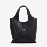 Minimalist Structured Crossbody Tote Bag for Women - in Black | Arvea Bags
