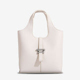 Minimalist Structured Crossbody Tote Bag for Women - in Off White | Arvea Bags