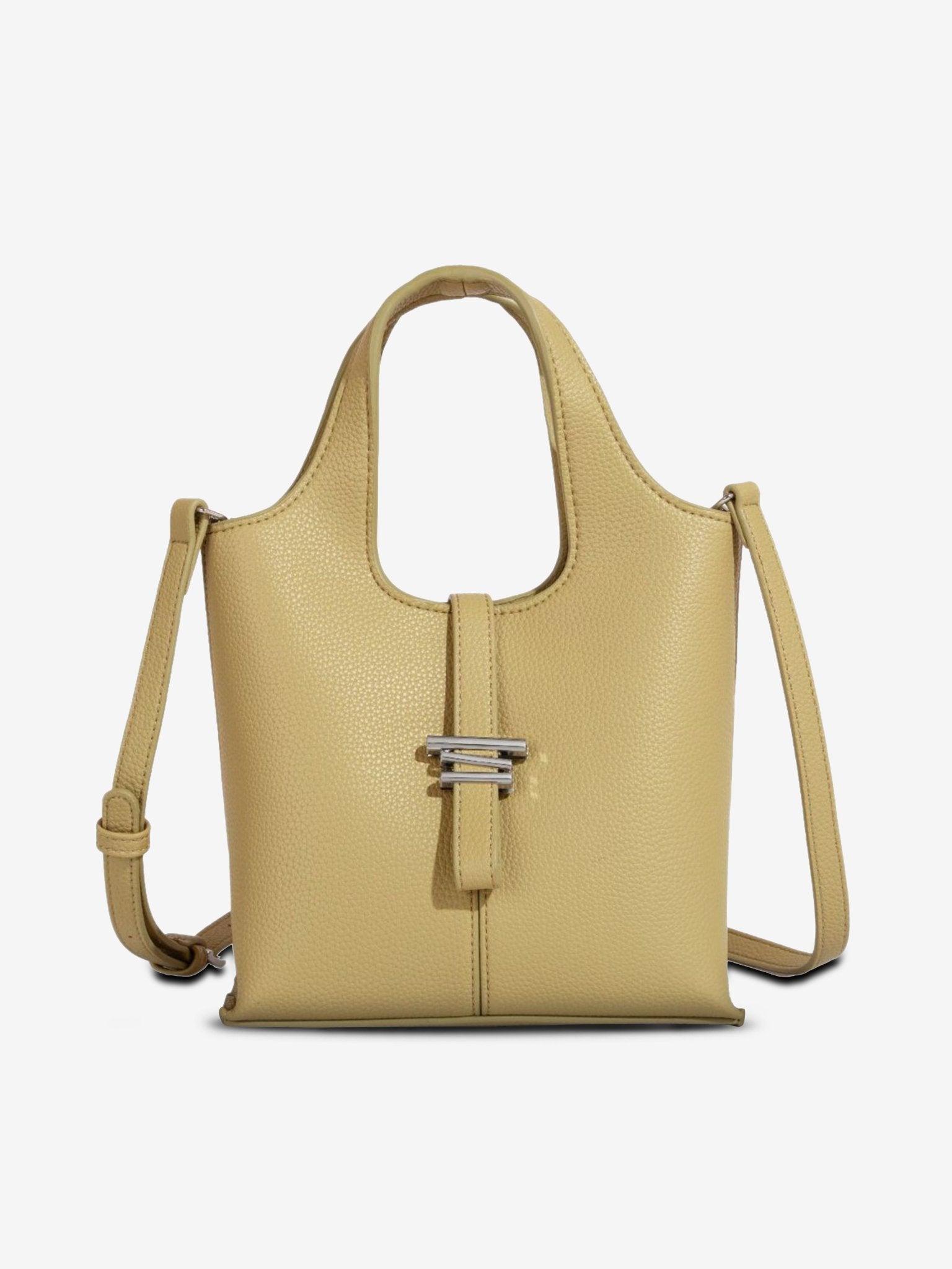 Minimalist Structured Crossbody Tote Bag for Women - in Pear Yellow | Arvea Bags