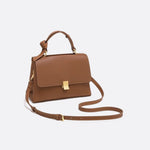 Minimalist Trapeze Handbag with Top Handle and Shoulder Strap - in White | Arvea Bags