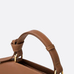 Minimalist Trapeze Handbag with Top Handle and Shoulder Strap - in White | Arvea Bags