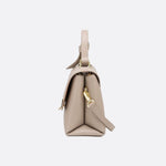 Minimalist Trapeze Handbag with Top Handle and Shoulder Strap - in White | Arvea Bags