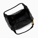 Monaco Woven Tote Bag with Braided Handle and Gold Accent – Luxury Designer Handbag - in Green | Arvea Bags