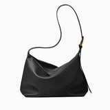 Monica Soft Leather Shoulder Bag – Slouchy Luxe in Black Leather - in Black | Arvea Bags