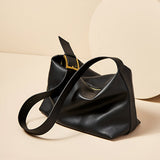 Monica Soft Leather Shoulder Bag – Slouchy Luxe in Black Leather - in Black | Arvea Bags