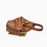 Monica Soft Leather Shoulder Bag – Slouchy Luxe in Black Leather - in Tan Brown | Arvea Bags