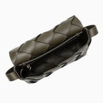 Monte Carlo Woven Leather - Look Crossbody Bag – Modern Structured Flap Bag for Women - in Dark Brown | Arvea Bags