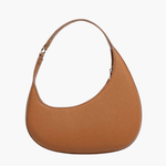 Myrrisa | Luxe Taupe Leather Shoulder Bag – Minimal & Chic - in Brown | Arvea Bags