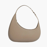 Myrrisa | Luxe Taupe Leather Shoulder Bag – Minimal & Chic - in Khaki | Arvea Bags