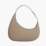 Myrrisa | Luxe Taupe Leather Shoulder Bag – Minimal & Chic - in Khaki | Arvea Bags