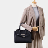 Natalie | Taupe Leather Satchel Bag – Elegant & Timeless - in Khaki | Arvea Bags