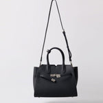 Natalie | Taupe Leather Satchel Bag – Elegant & Timeless - in Khaki | Arvea Bags