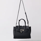 Natalie | Taupe Leather Satchel Bag – Elegant & Timeless - in Khaki | Arvea Bags