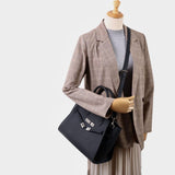 Natalie | Taupe Leather Satchel Bag – Elegant & Timeless - in Khaki | Arvea Bags