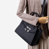 Natalie | Taupe Leather Satchel Bag – Elegant & Timeless - in Khaki | Arvea Bags