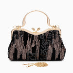 Nivara | Vintage - Inspired Sequin Evening Bag – Elegant & Glamorous Design - in Black | Arvea Bags
