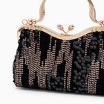 Nivara | Vintage - Inspired Sequin Evening Bag – Elegant & Glamorous Design - in Black | Arvea Bags
