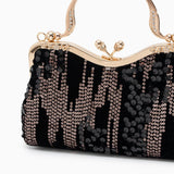 Nivara | Vintage - Inspired Sequin Evening Bag – Elegant & Glamorous Design - in Black | Arvea Bags