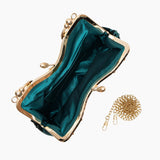 Nivara | Vintage - Inspired Sequin Evening Bag – Elegant & Glamorous Design - in Teal | Arvea Bags