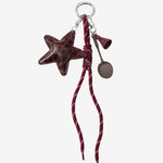 Nivelle | Leopard Star Leather Bag Charm – Bold, Stylish & Unique - in Maroon | Arvea Bags