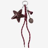 Nivelle | Leopard Star Leather Bag Charm – Bold, Stylish & Unique - in Maroon | Arvea Bags