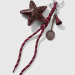 Nivelle | Leopard Star Leather Bag Charm – Bold, Stylish & Unique - in Maroon | Arvea Bags