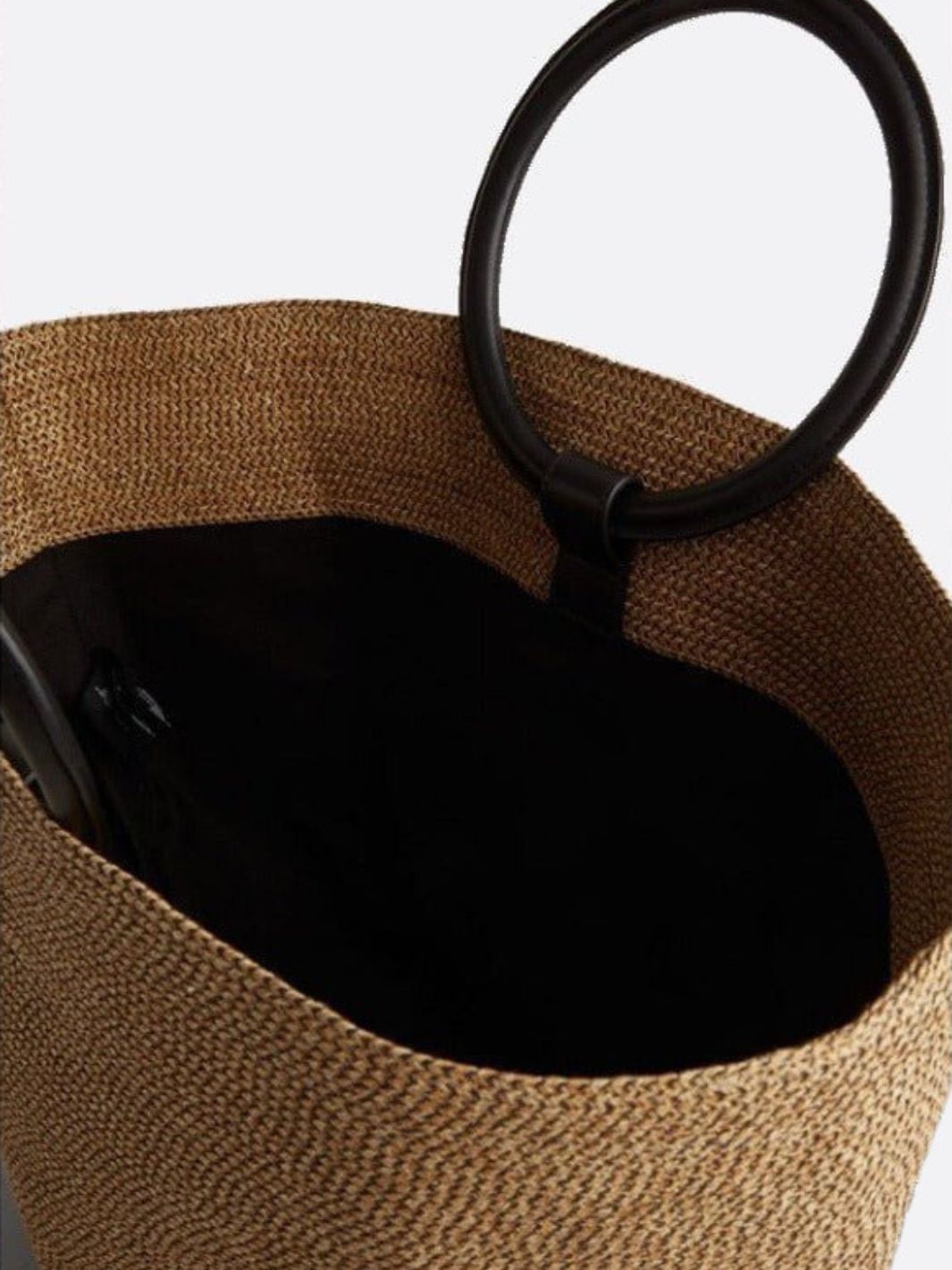 Noa Minimalist Straw Tote – Structured Woven Bag - in Beige | Arvea Bags