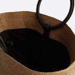Noa Minimalist Straw Tote – Structured Woven Bag - in Beige | Arvea Bags