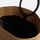Noa Minimalist Straw Tote – Structured Woven Bag - in Beige | Arvea Bags