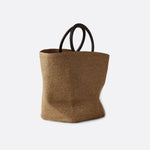 Noa Minimalist Straw Tote – Structured Woven Bag - in Beige | Arvea Bags