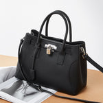 Noctelle | Black Structured Leather Handbag – Sophisticated & Timeless - in Black | Arvea Bags