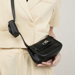 Noir | Sleek Mini Leather Shoulder Bag – Effortless Sophistication - in Black | Arvea Bags