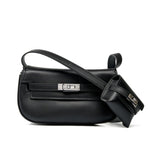 Noir | Sleek Mini Leather Shoulder Bag – Effortless Sophistication - in Black | Arvea Bags