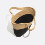 Noir Terra Two - Tone Rope Tote – Black and Beige - in Beige | Arvea Bags