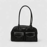 Nolisse | Glossy Black Patent Leather Shoulder Bag – Sleek & Stylish - in Black | Arvea Bags