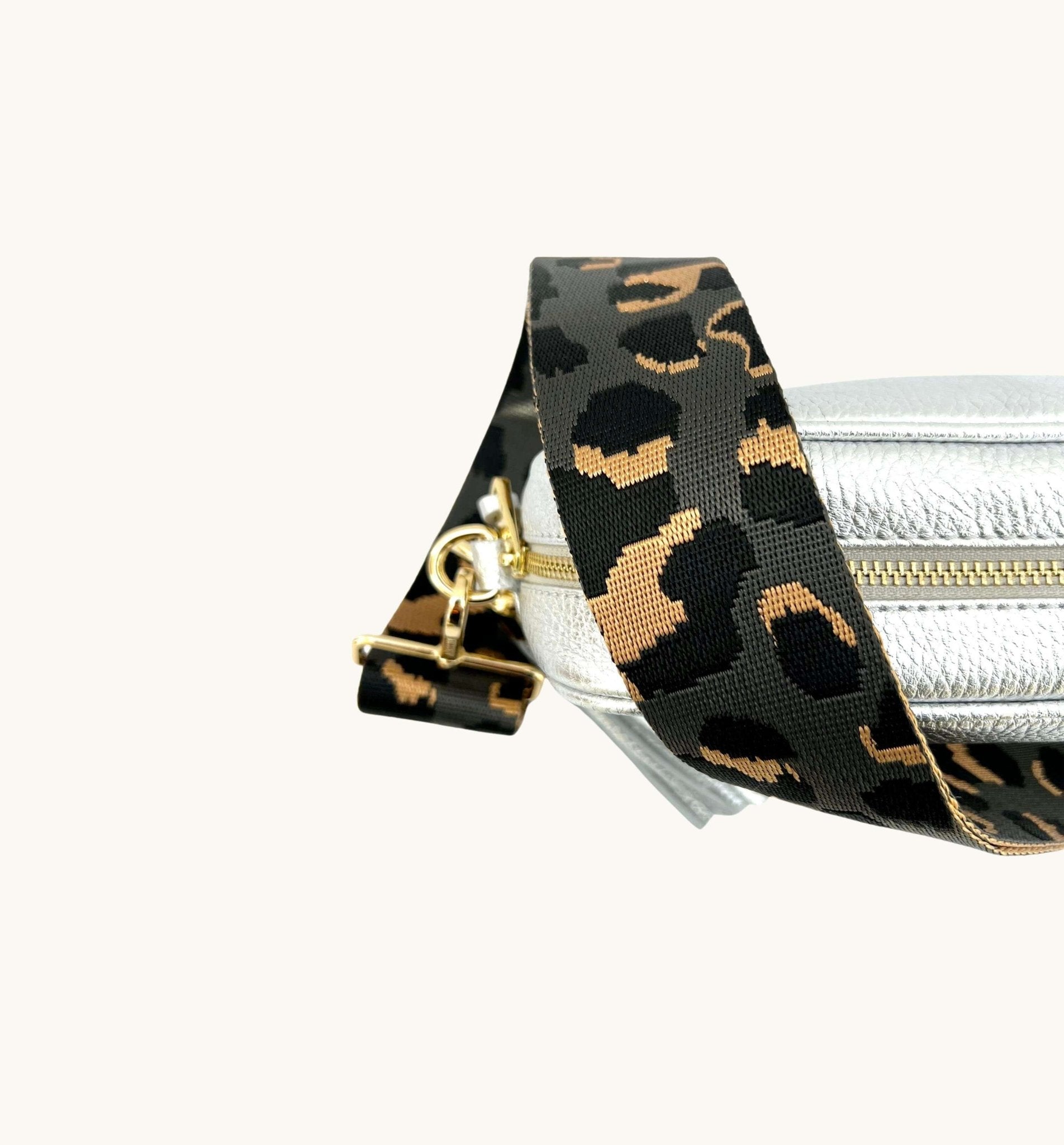 Novara | Leopard Print Woven Bag Strap – Bold & Adjustable Accessory - in Multicolor | Arvea Bags