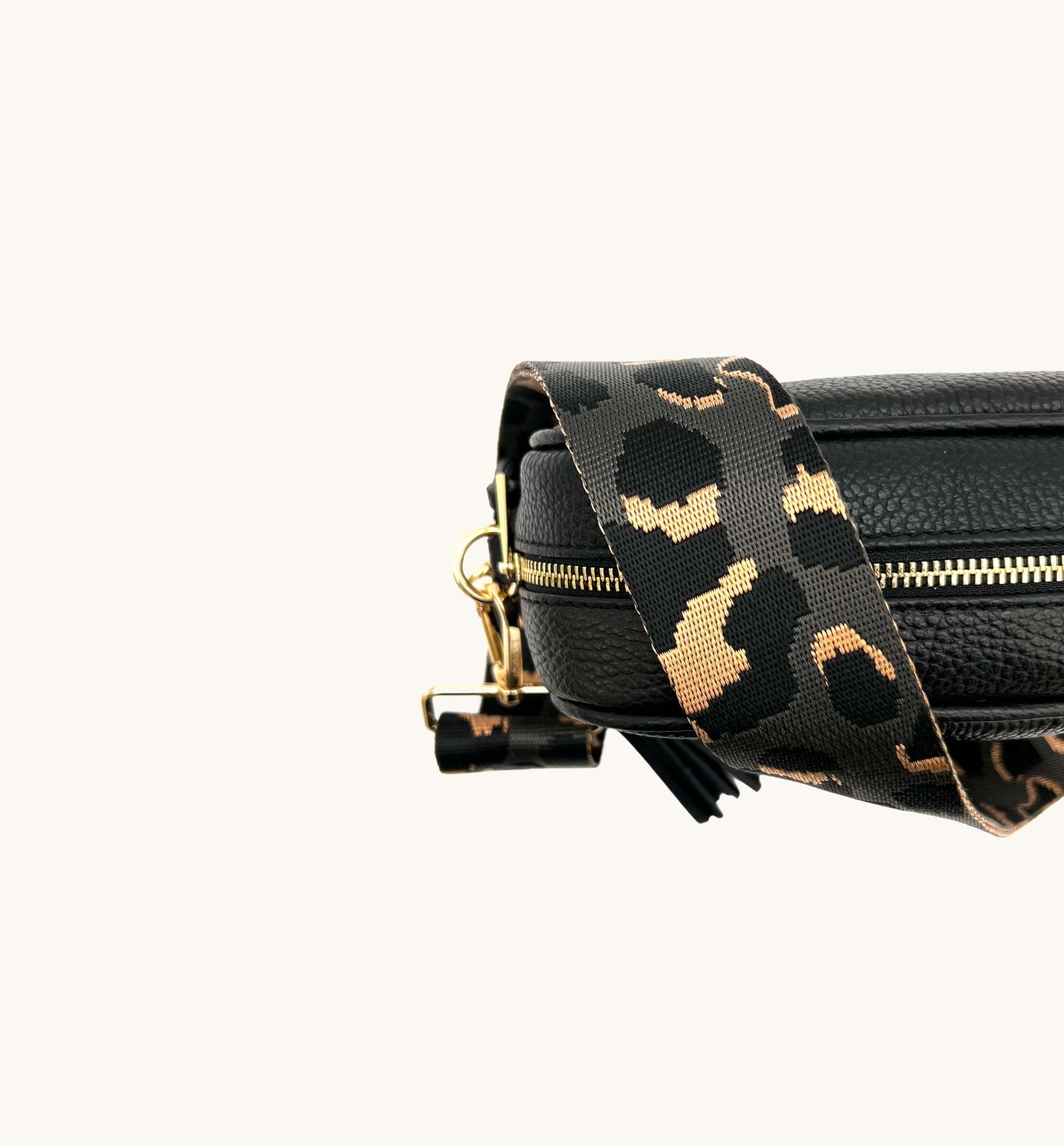Novara | Leopard Print Woven Bag Strap – Bold & Adjustable Accessory - in Multicolor | Arvea Bags