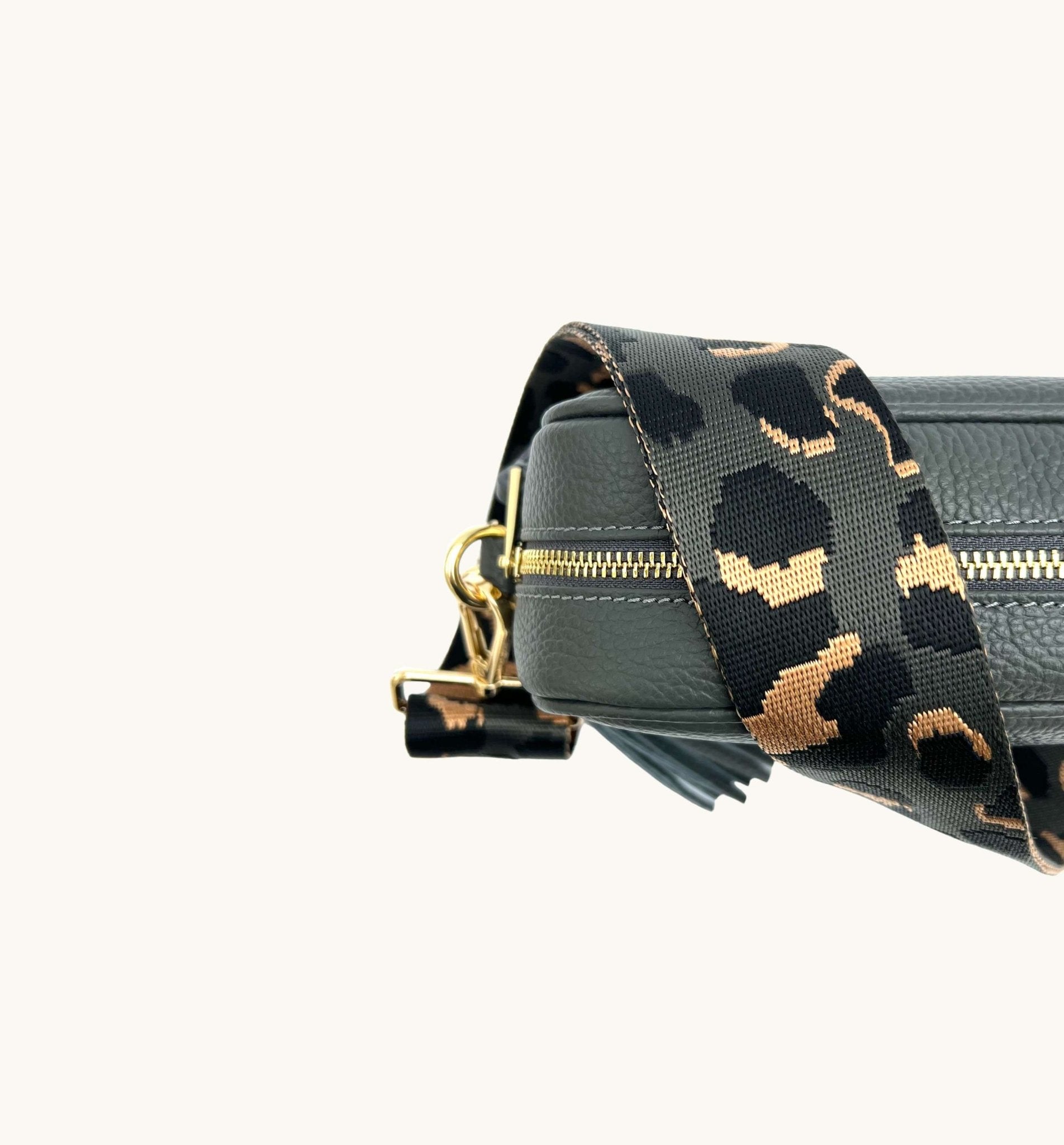 Novara | Leopard Print Woven Bag Strap – Bold & Adjustable Accessory - in Multicolor | Arvea Bags